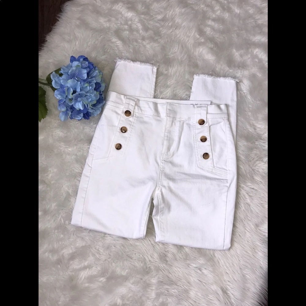 LOFT White High Rise Jeans